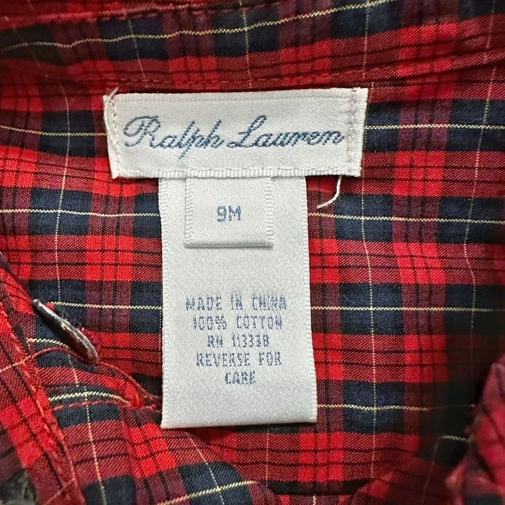 Ralph Lauren | Kensington Red Plaid Romper (9 mos) ♥️